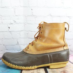 LL BEAN Classic Leather Duck Bean Boots Size 12